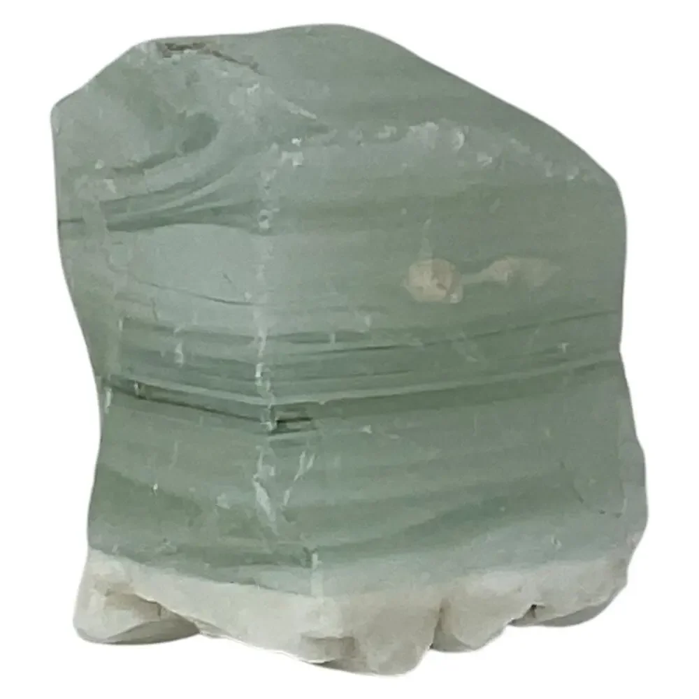 Milk Glass Clear Layered Art Glass Cullet Glowing Manganese Slag Glass‎ #5GX88
